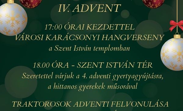 Karácsonyi hangverseny és traktoros felvonulás a IV. kisteleki adventen